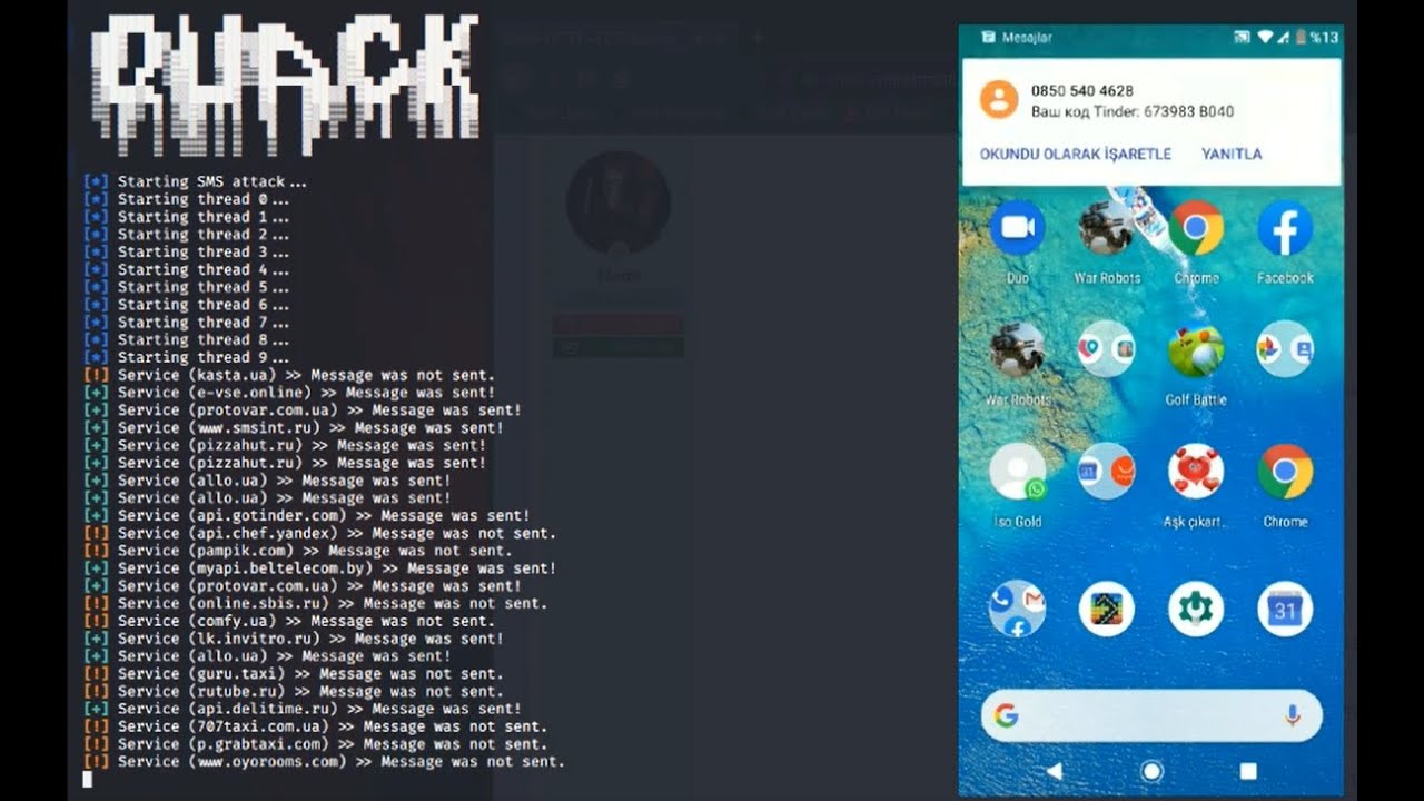 SMS BOMBER - KALİ LİNUX