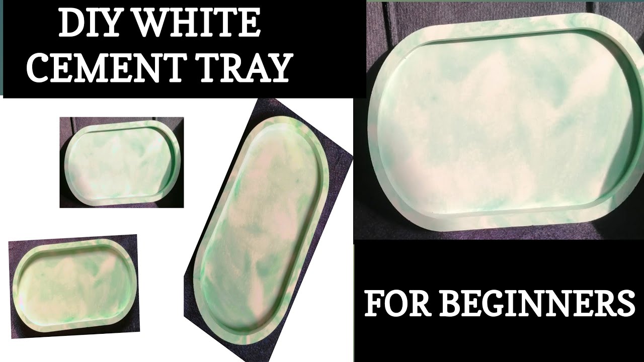 DIY White Cement Craft Ideas |How I make this Beautiful Trinket tray with white cement| Cement Craft