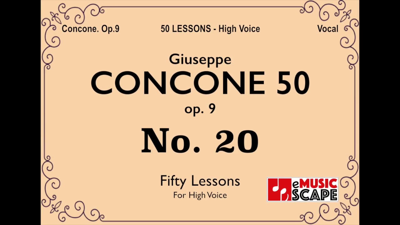 Concone 50, Op.9 No.20 (High Voice, 콘코네 고성용)