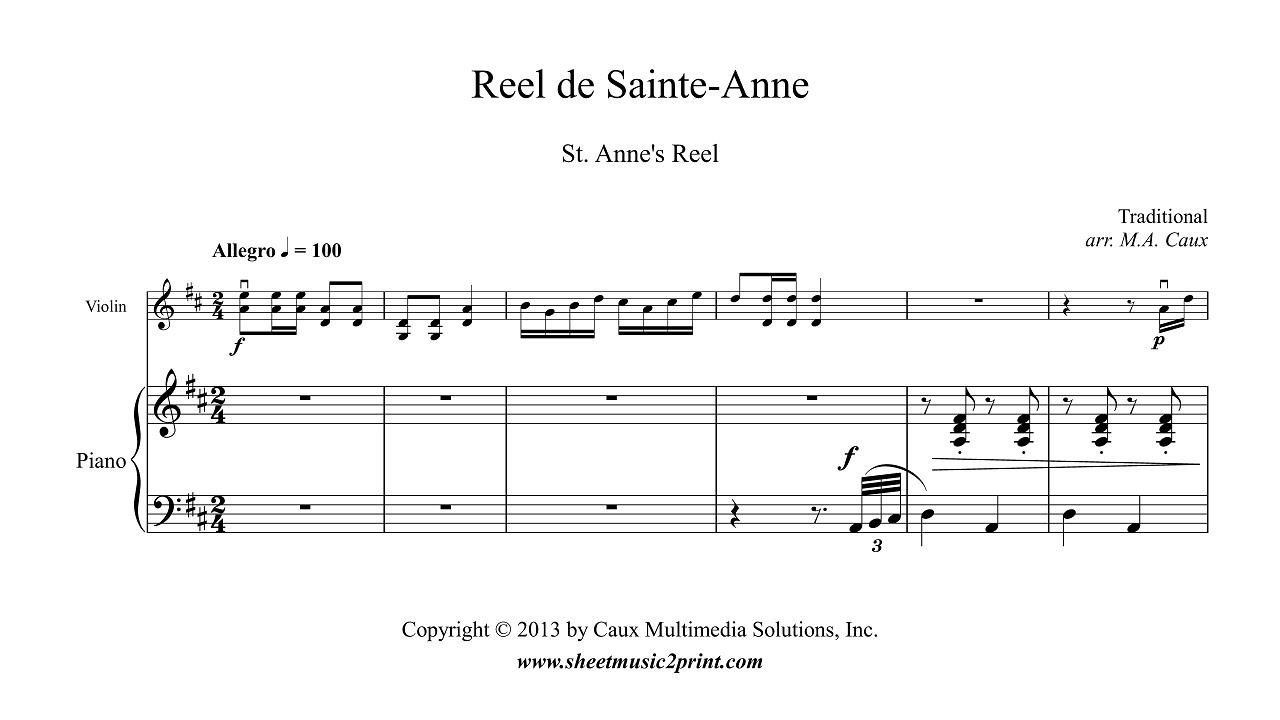St. Anne's Reel - Reel de Sainte-Anne