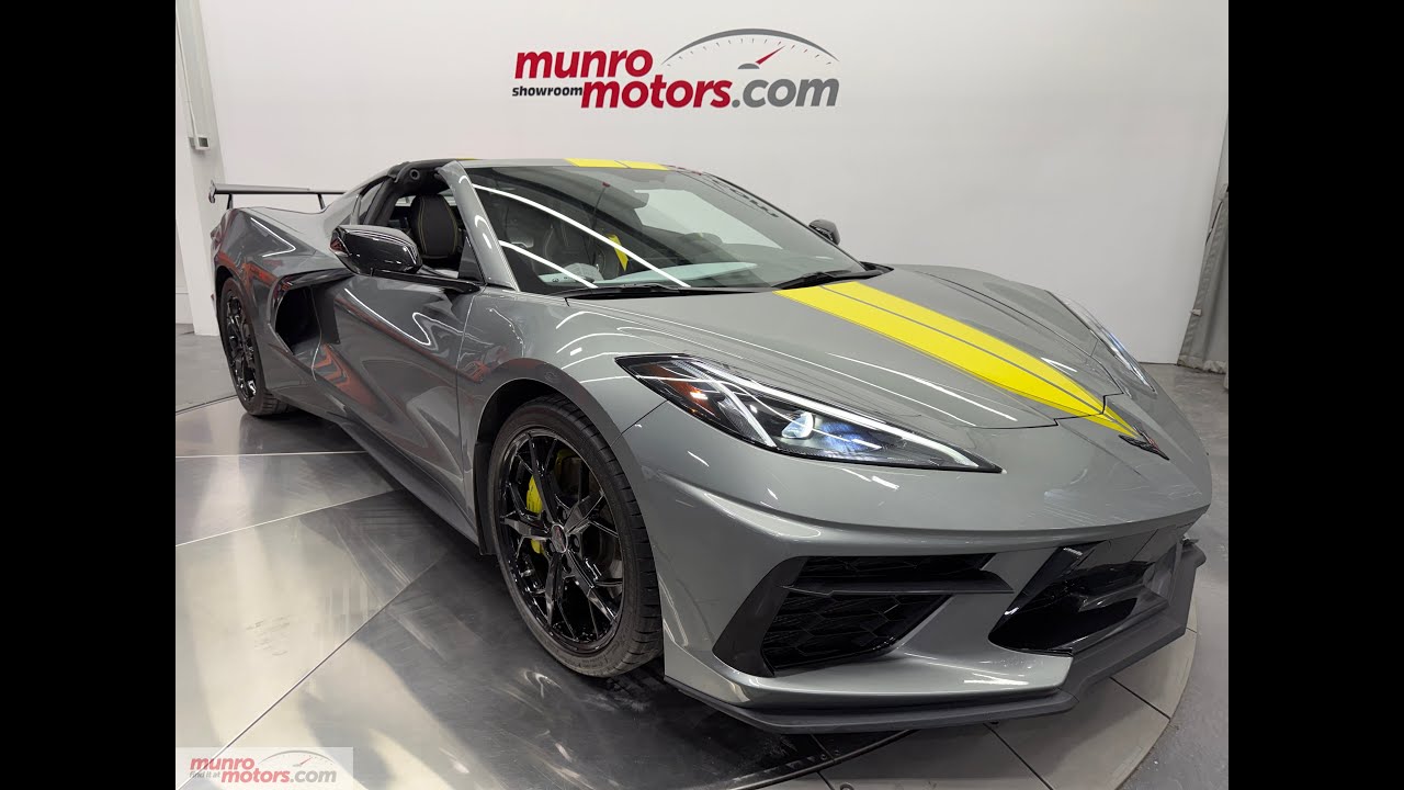 2022 Corvette C8.R Edn 3LT Coupe Z51 MagRide FabSpeed in HyperSonicGrey on SkyCool Grey/StrikeYellow