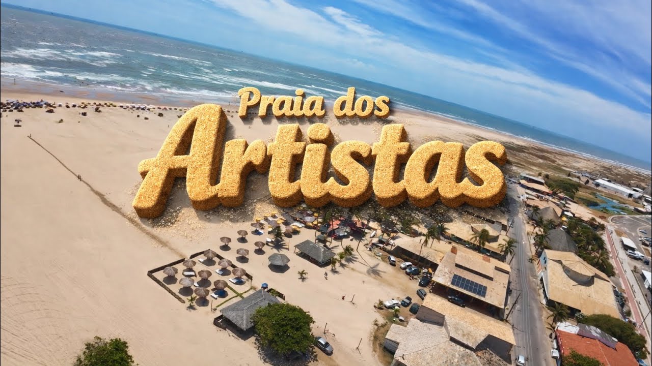 Praia dos Artistas em Aracaju Vista de Drone