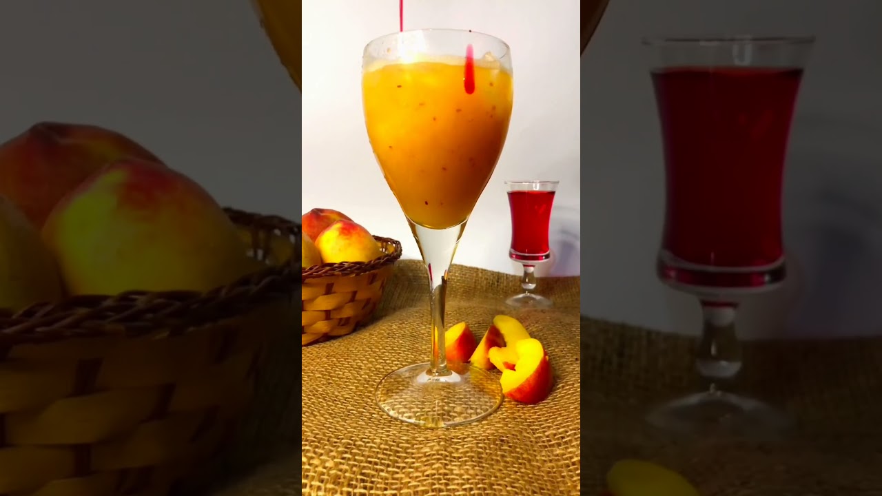 Sunrise Mocktail recipe | Peach juice recipe| peach Sunrise mocktail
