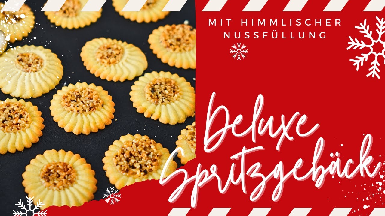 Spritzgebäck Raffiniert: Weihnachtsplätzchen mit Bienenstich-Touch! Florentiner Kranz Plätzchen