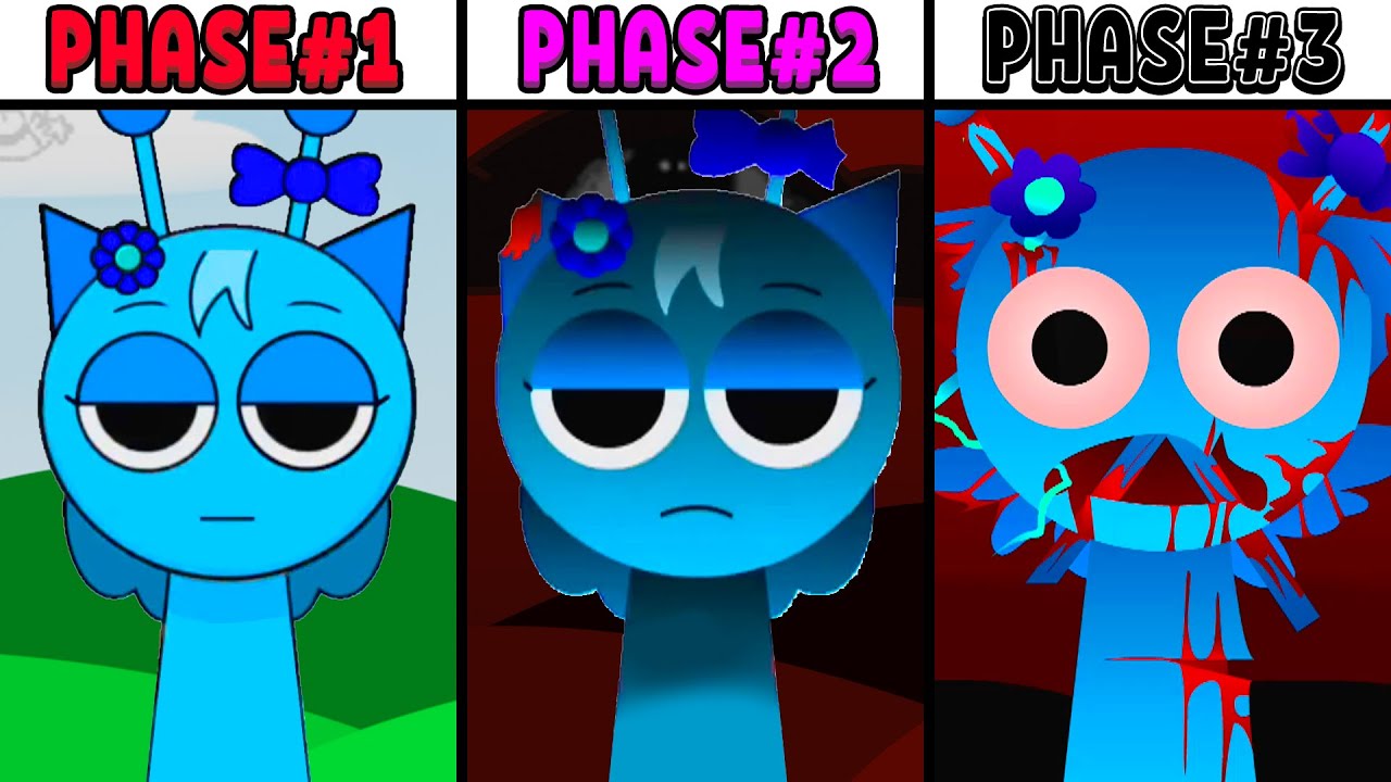 All Phases in New Incredibox Sprunki 4 of Bluria: From Phase 1 to Phase 3