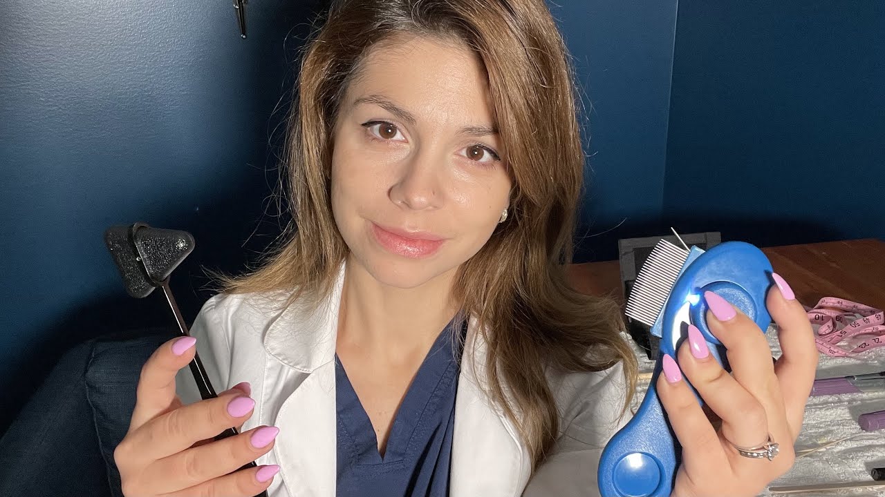 ASMR Cranial Nerve Exam, Scalp & Skin Exam (Personal Attention & Crinkly Coat) Doctor Check Up