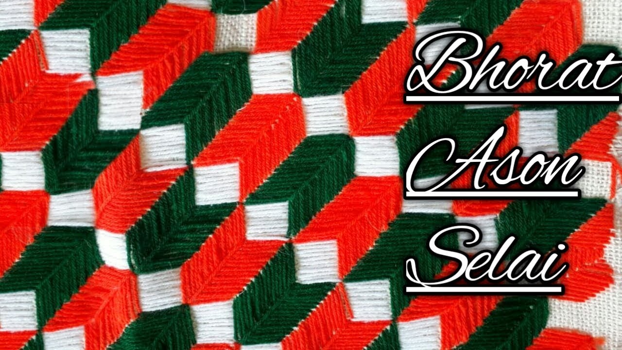 Bhorat Ason Selai - How to stitch bhorat Ason - hand embroidered Ason design