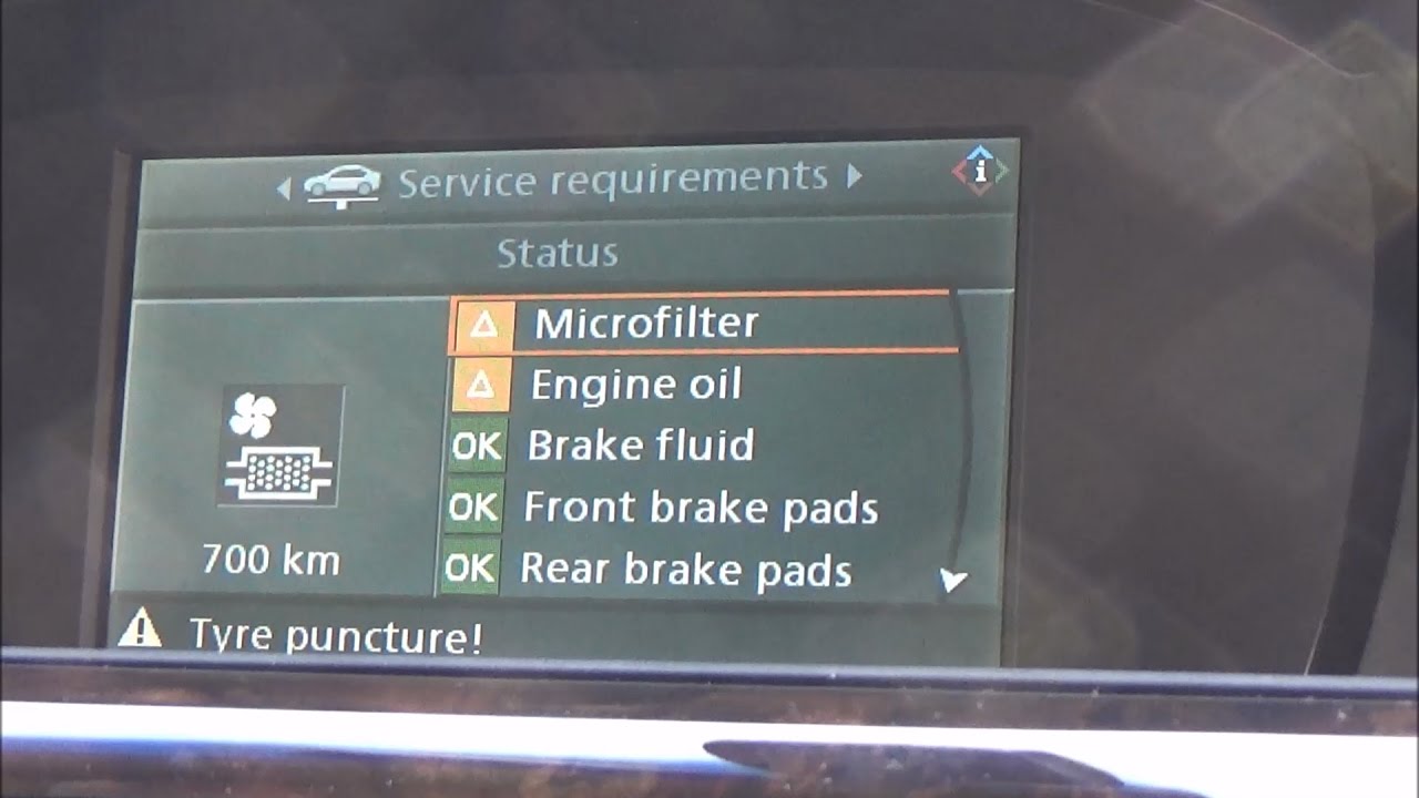 BMW  E60  сброс межсервисного интервала. Service interval reset