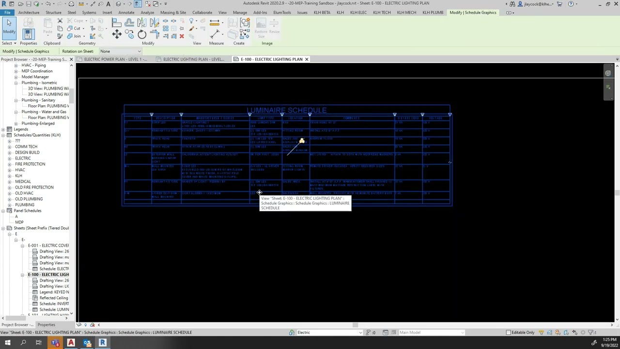 AEC Design Suite: Bulk Parameter Editor - Electrical Workflow