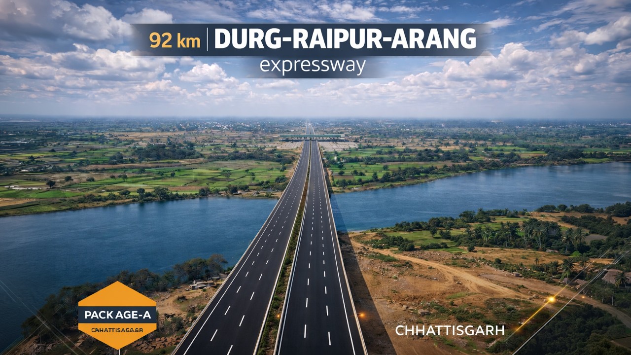 Durg–Raipur–Arang Expressway Package-A Ground Report | Shivnath Bridge & NH-53 Junction
