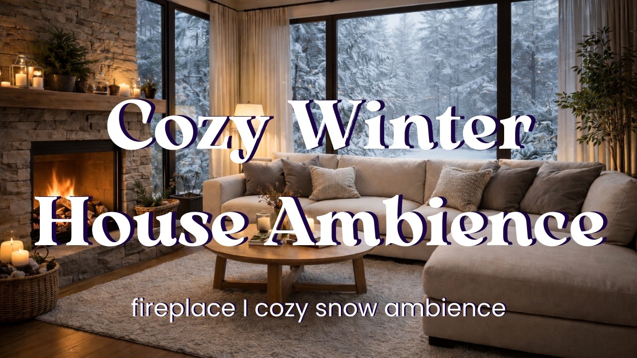 Cozy Place Fireplace Sounds | (4K Ambience)[3 Hr]