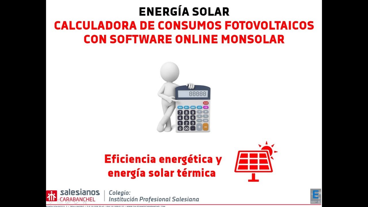 Calculadora de consumos con software online Monsolar