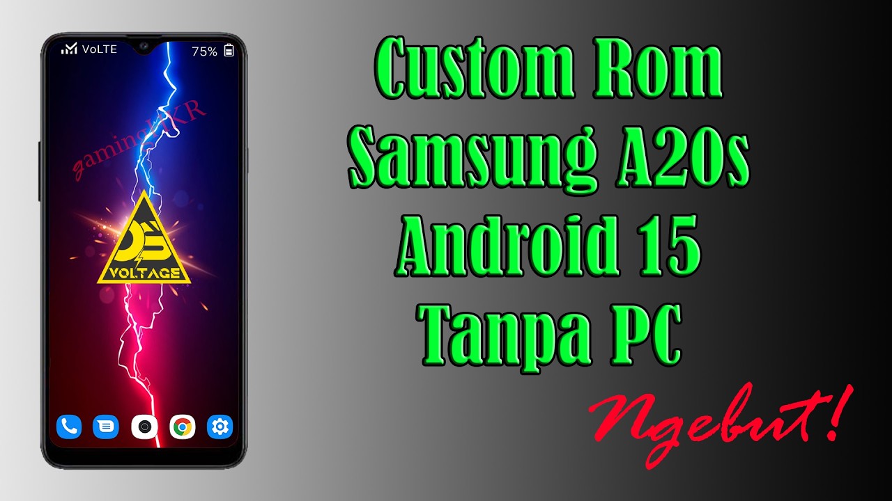 Custom Rom Samsung A20s Tanpa PC - Voltage OS Android 15 Enteng & Smooth