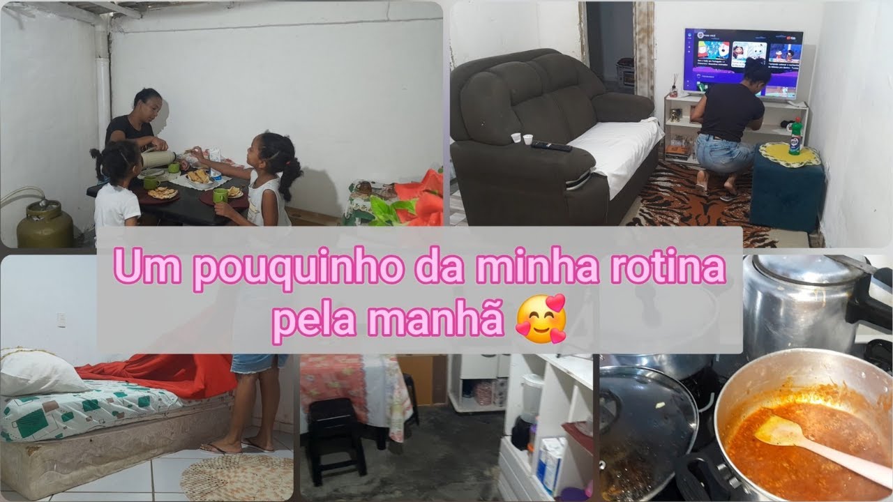 ''Casa simples rotina diária|Acompanhe um pouco da minha manhã com 2 crianças em casa.