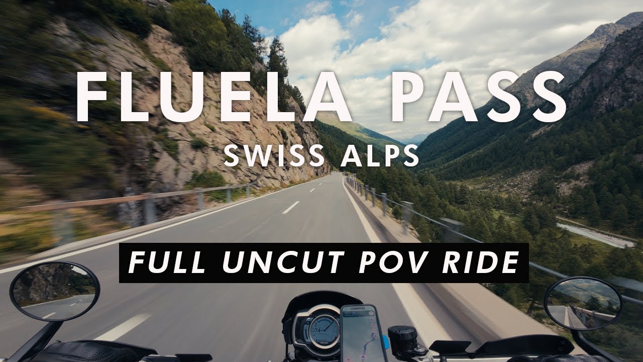 POV Motorcycle Ride Through Flüela Pass | Swiss Alps Moto Adventure