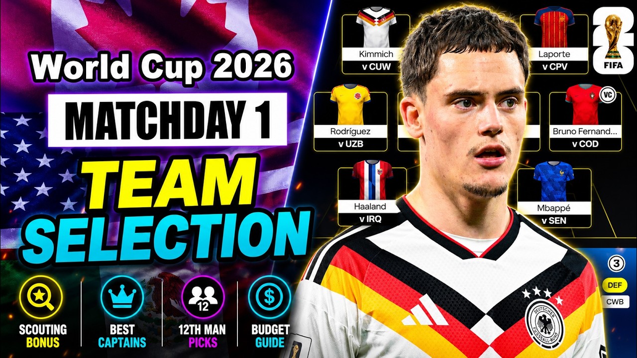 World Cup Fantasy: Matchday 1 | TEAM SELECTION | WC Fantasy 2026 Tips 🌎🏆
