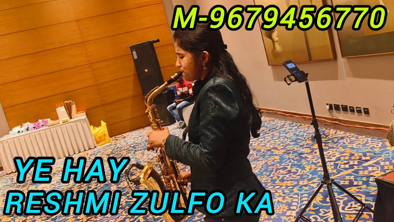 Saxophone  Ladies artist Kolkata (India)/Saxophone instrumental music / famous saxophoneist Wedding.