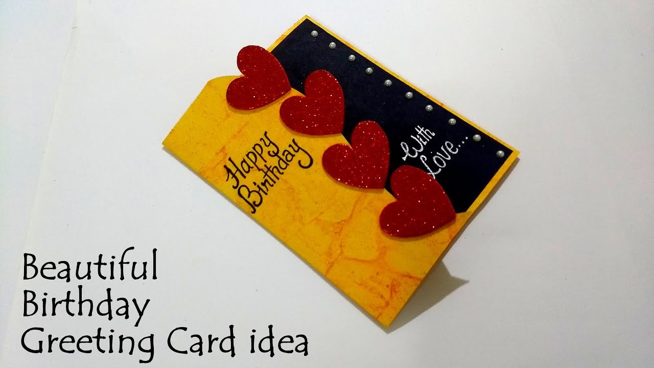 Beautiful Birthday Greeting Card Idea | Handmade Birthday card  | complete tutorial