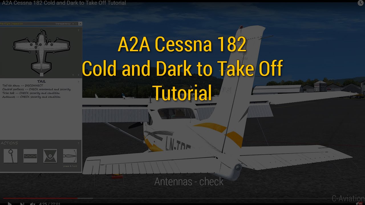 A2A Cessna 182 Cold and Dark to Take Off Tutorial