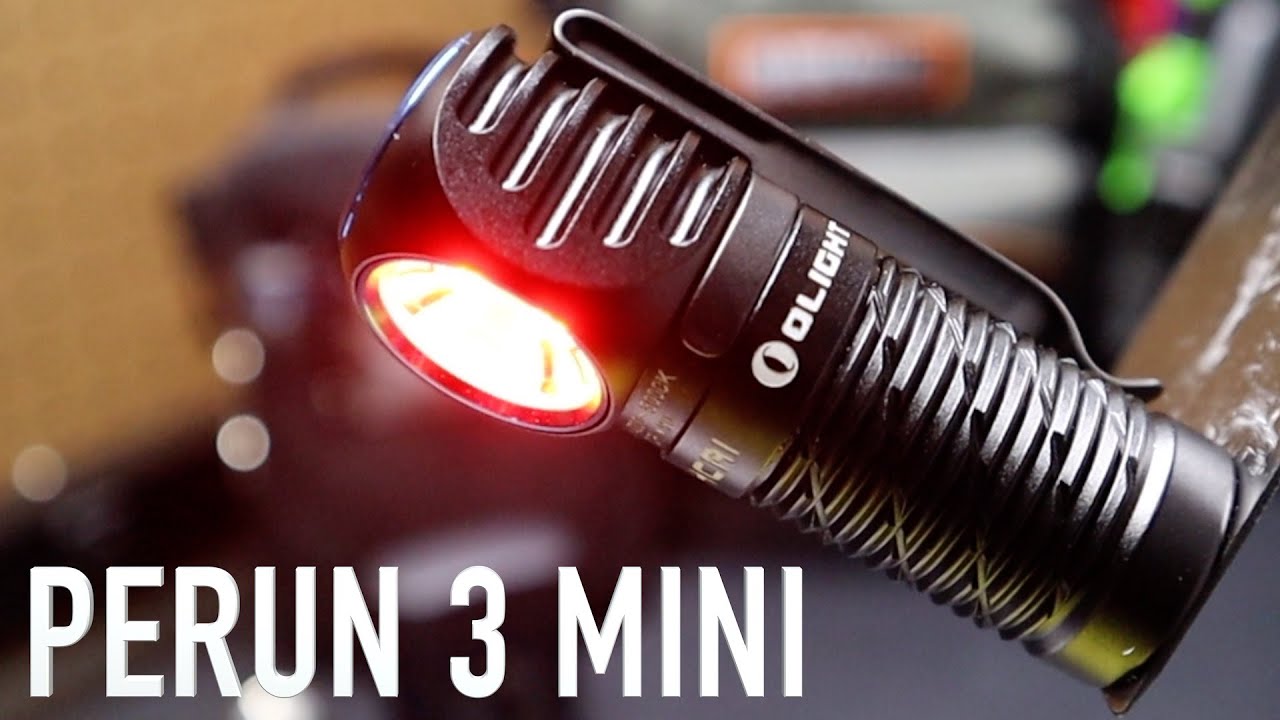 NEW Olight Perun 3 Mini HCRI Headlamp Right Angle Light