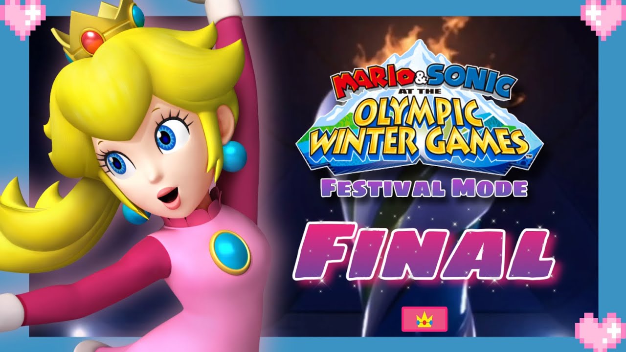 💗 Mario & Sonic at the Olympic Winter Games Wii (Festival Mode) 08 - Peach Gameplay 💗