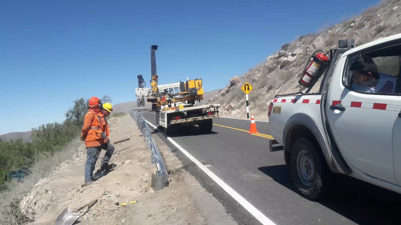 Colocaci&oacute;n de Guardavias Km.107+422 al Km.107+570, Consorcio Alvac - Johesa