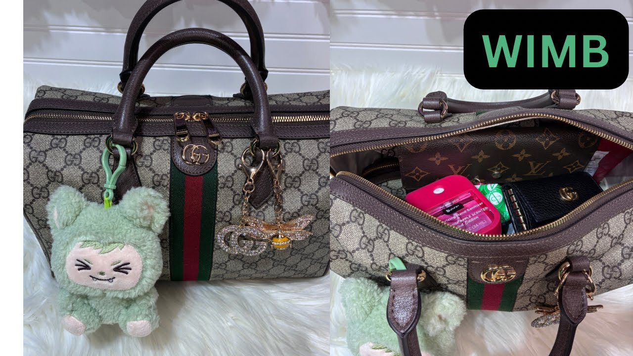ЧТО В МОЕЙ СУМКЕ СУМКА GUCCI OPHIDIA BOSTON #gucci