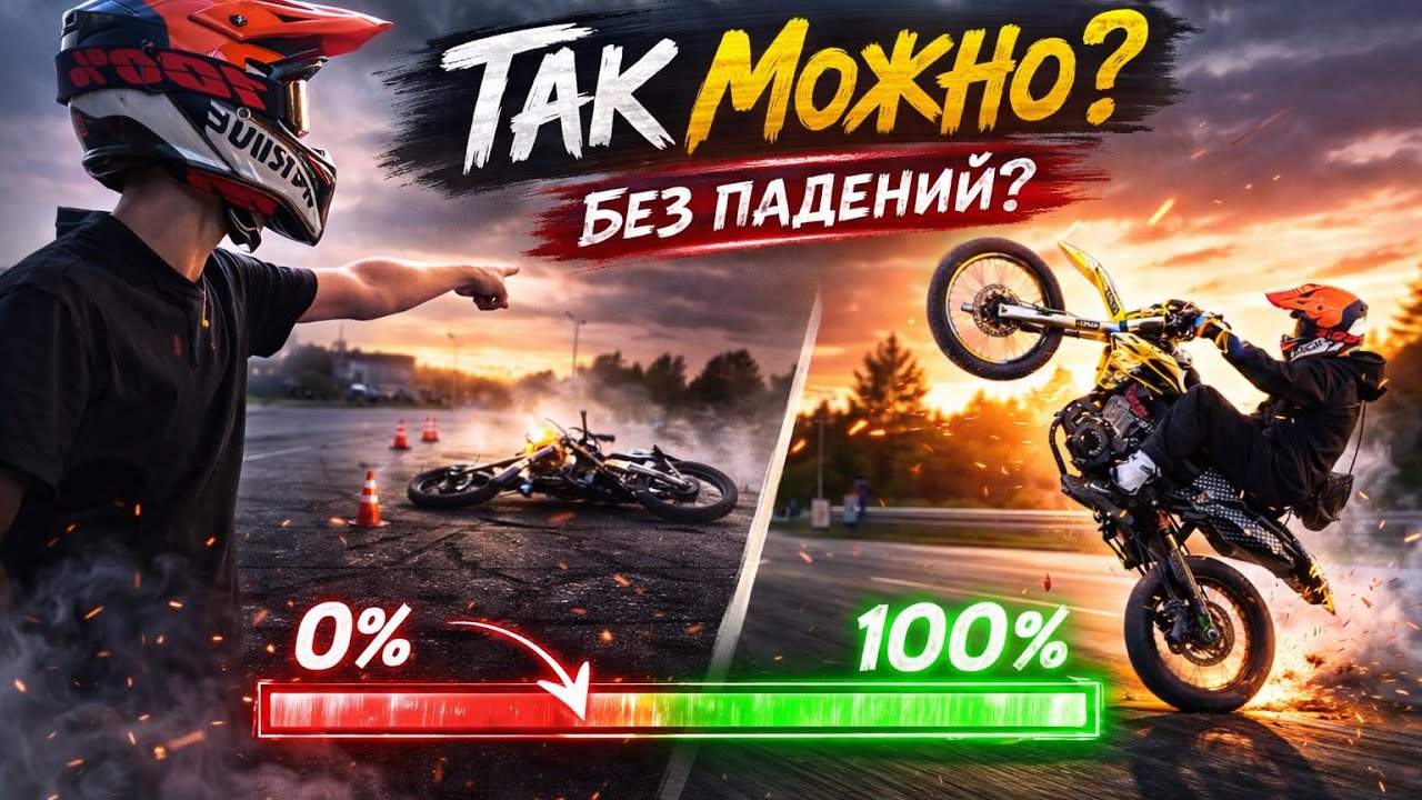 Я пытался научиться стантить без падений... Вот что вышло