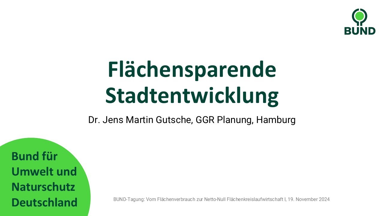 Flächensparende Stadtentwicklung