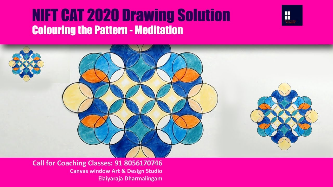 NIFT CAT 2020 Drawing Solution  - Colour the Pattern - Meditation