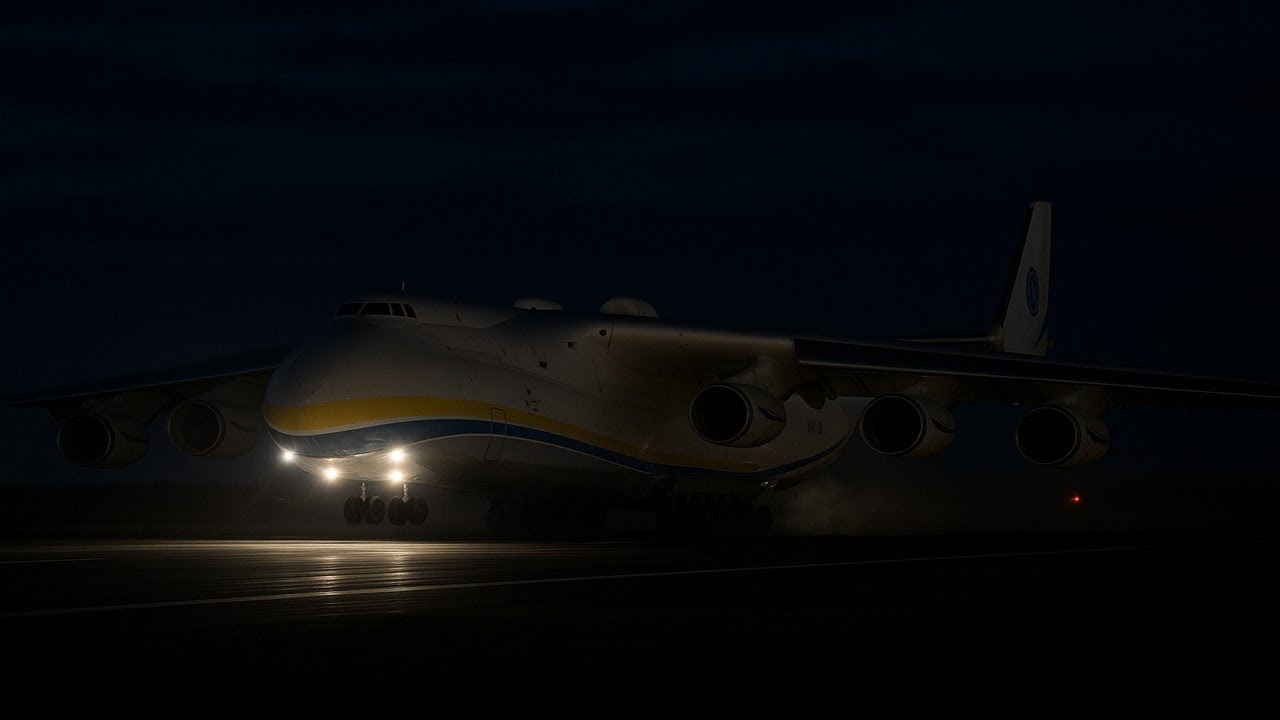 MSFS 2024 | Antonov An-225 – Rough Night Landing (Epic 7 Minute Flight)