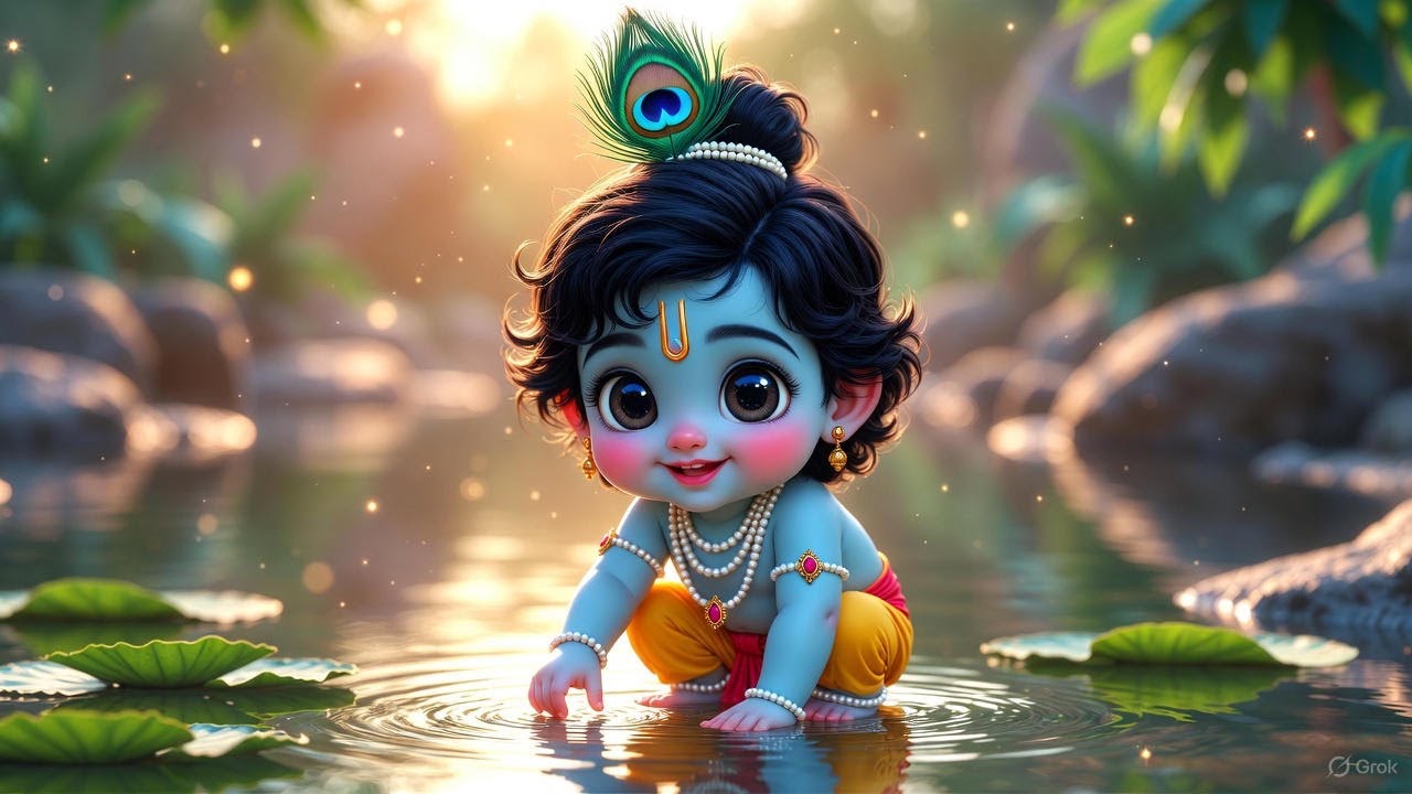 Shree Krishna Govind Hare Murari | Peaceful & Divine Melodious Chant | Cute Krishna Song #krishna