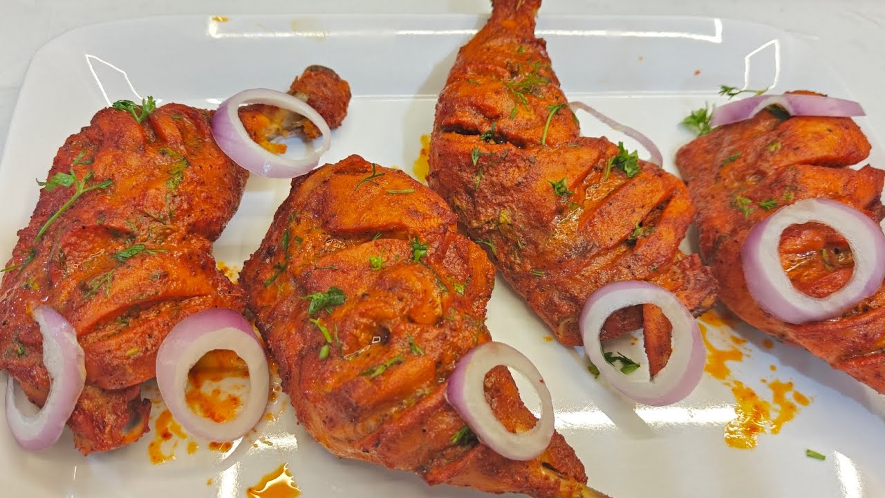 Resturent style chicken tandoori leg piece In OTG by @tasmiyaskitchen7887 