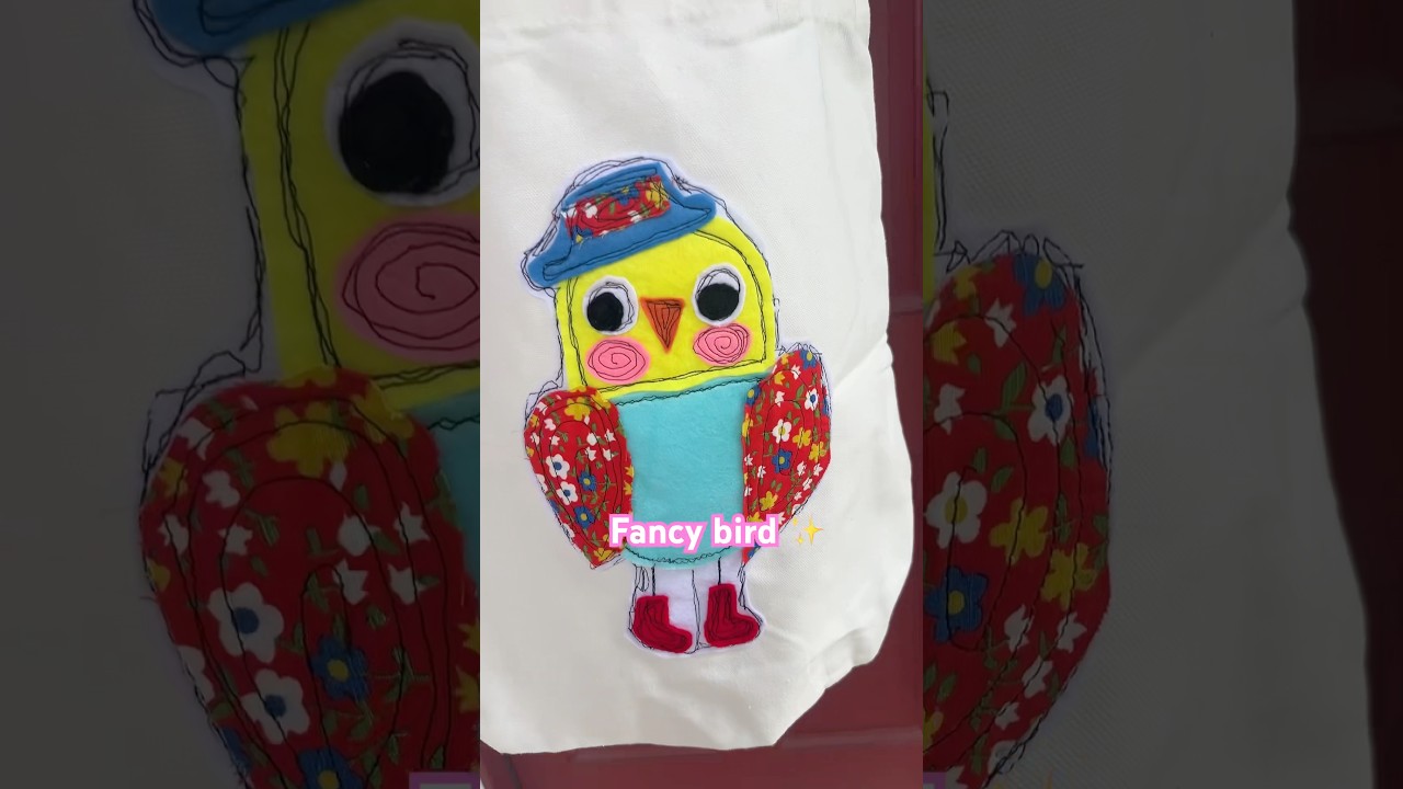 Free Motion Embroidery Fancy Bird Bag ✨💅❤️ 