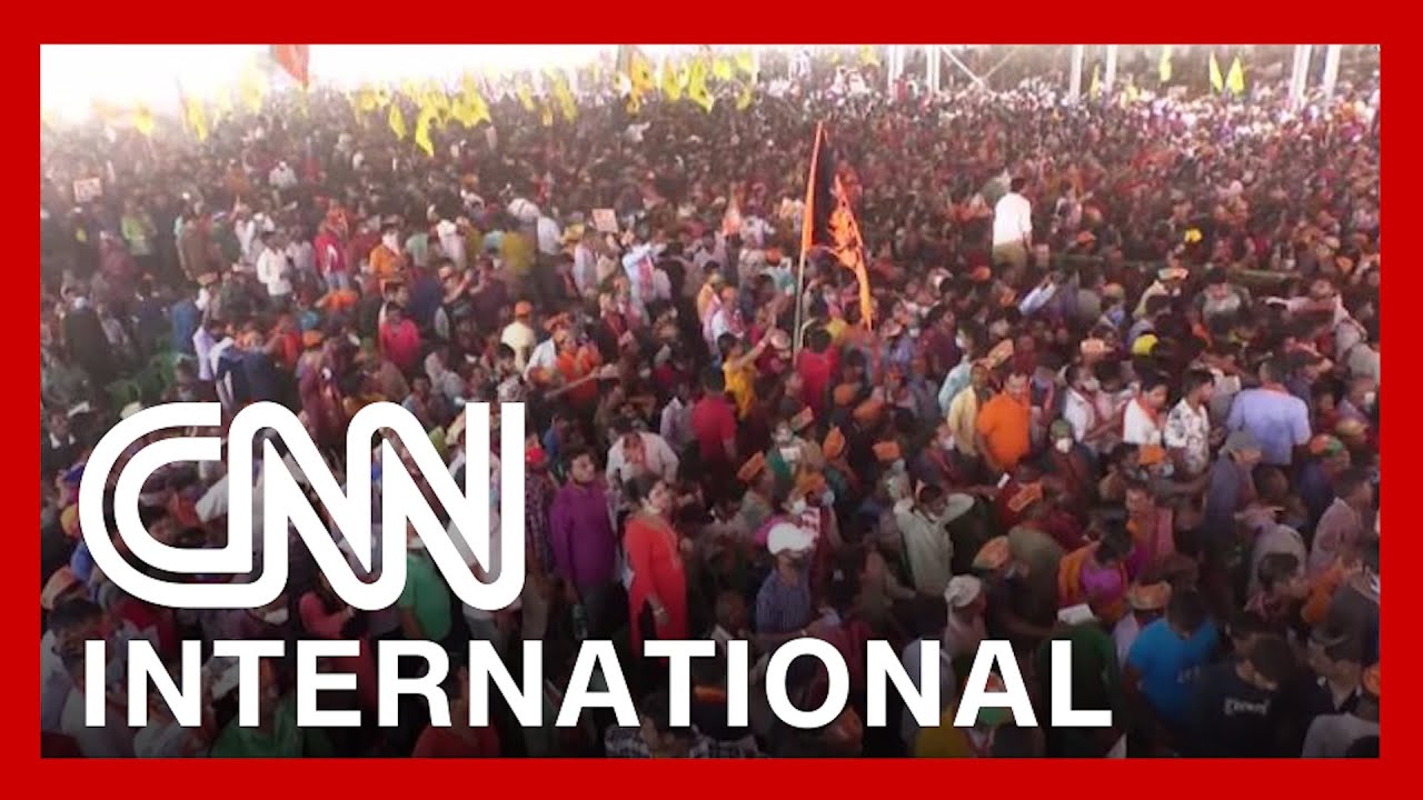 India's leader holds rally with thousands as virus rips through country