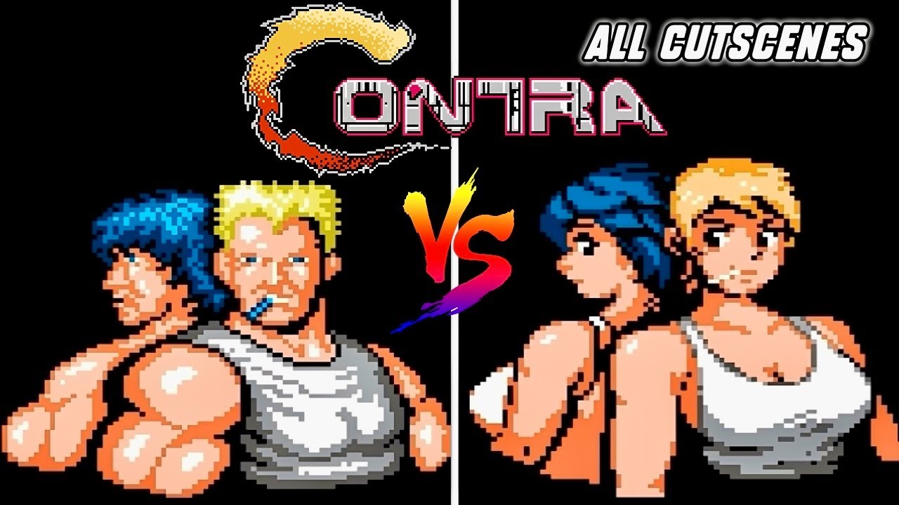 Contra Original vs. Gender Swap - All Cutscenes Comparison - 4K