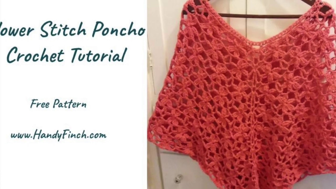 Flower Stitch Poncho Crochet Tutorial