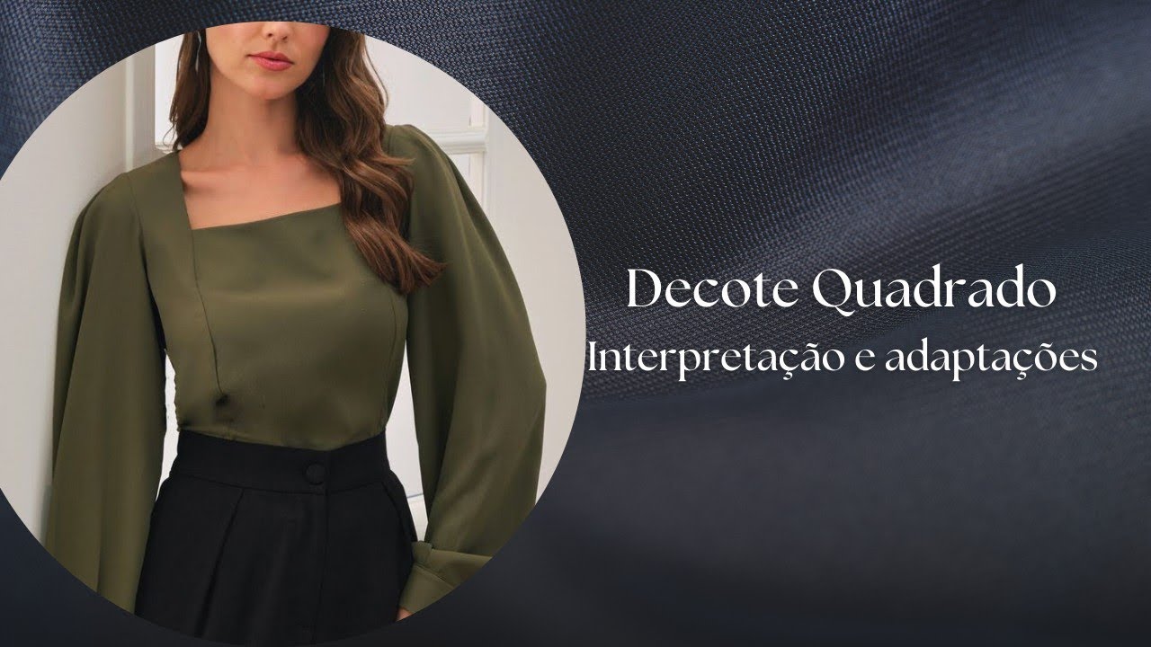 Modelagem de decote quadrado | interpretação de molde para iniciantes
