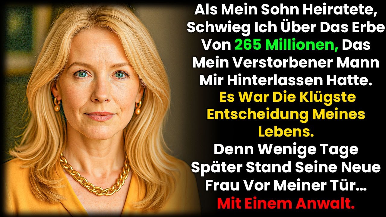 Mein Sohn Heiratete, Doch Ich Verschwieg Mein Erbe. Tage Später Kam Seine Frau – Mit Einem Anwalt…