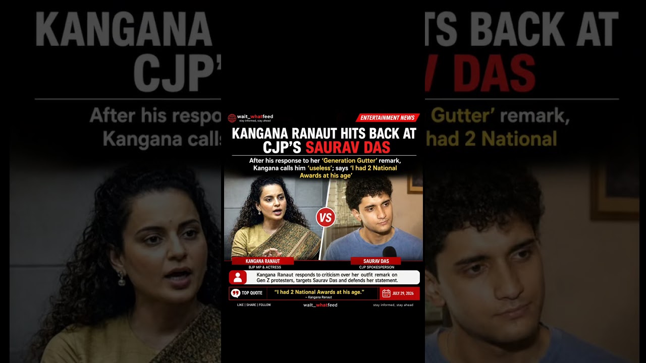 aKangana Ranaut hit back at CJP spokesperson Saurav Das #news #viral #SauravDas #cjp #wait_whatfeed