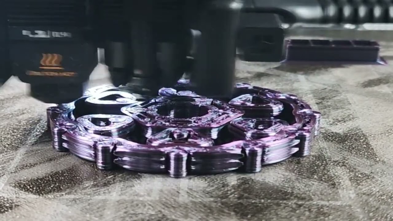 Highlight 2:17:53 - 2:22:53 from ⭕ Bambu lab HTC 3D Print , multicolor zero purge , for our, Laser &