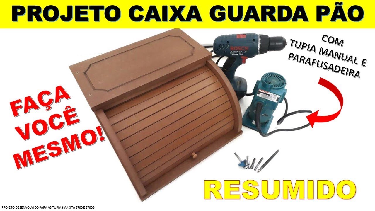 Faça você mesmo Caixa Guarda Pão em MDF com Tupia Manual
