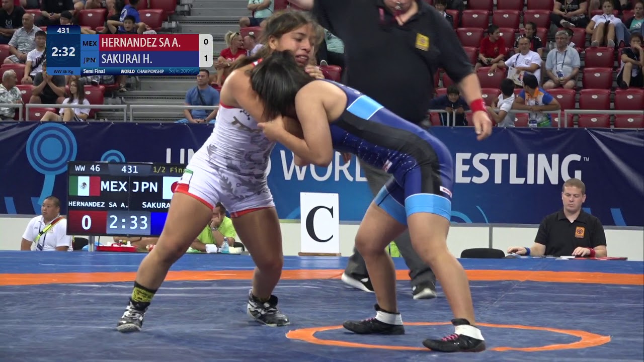 1/2 WW - 46 kg: A. HERNANDEZ SA (MEX) v. H. SAKURAI (JPN)