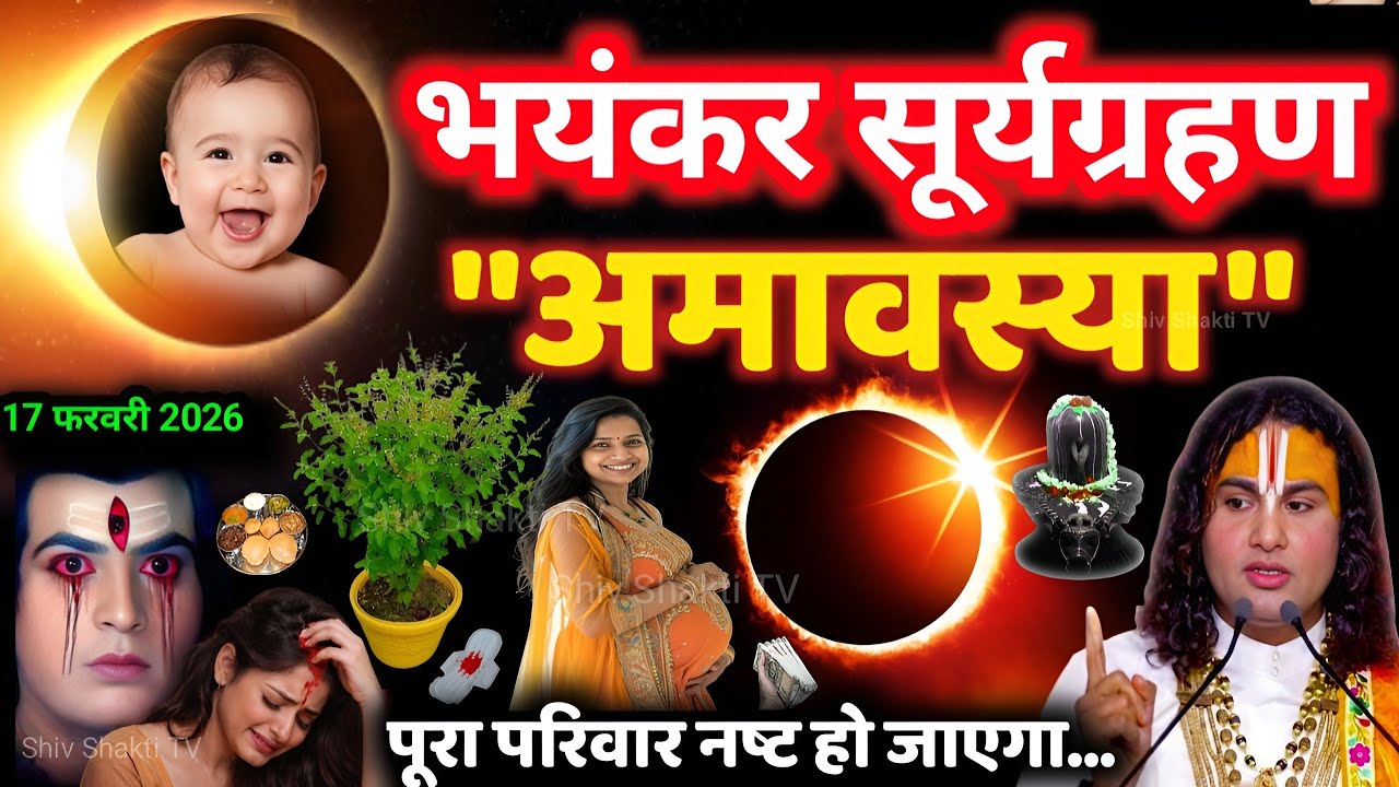 17 February अमावस्या सूर्यग्रहण में😱 ना करें ये 5 गलतियां,वरना पूरा साल झेलना पड़ेगा गरीबी रोग कष्ट.