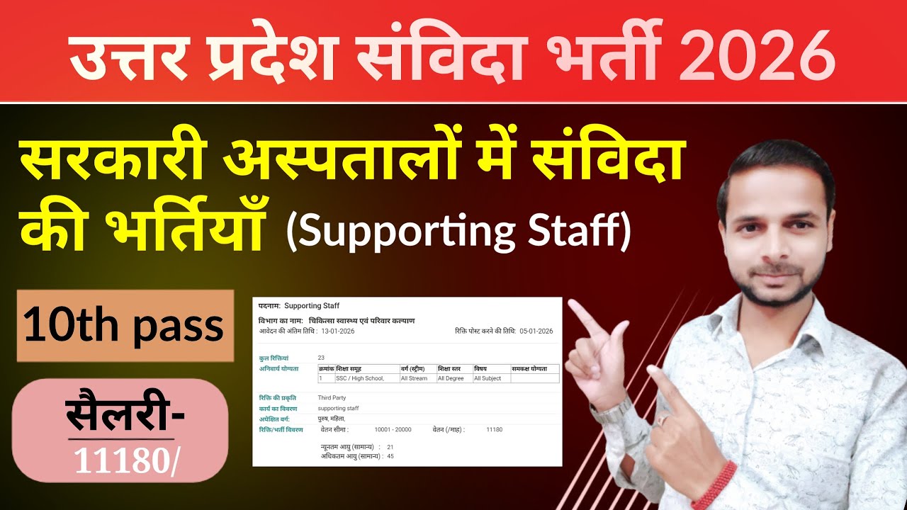 उत्तर प्रदेश चिकित्सा विभाग संविदा भर्ती 2026 | uttar pradesh samvida bharti 2026