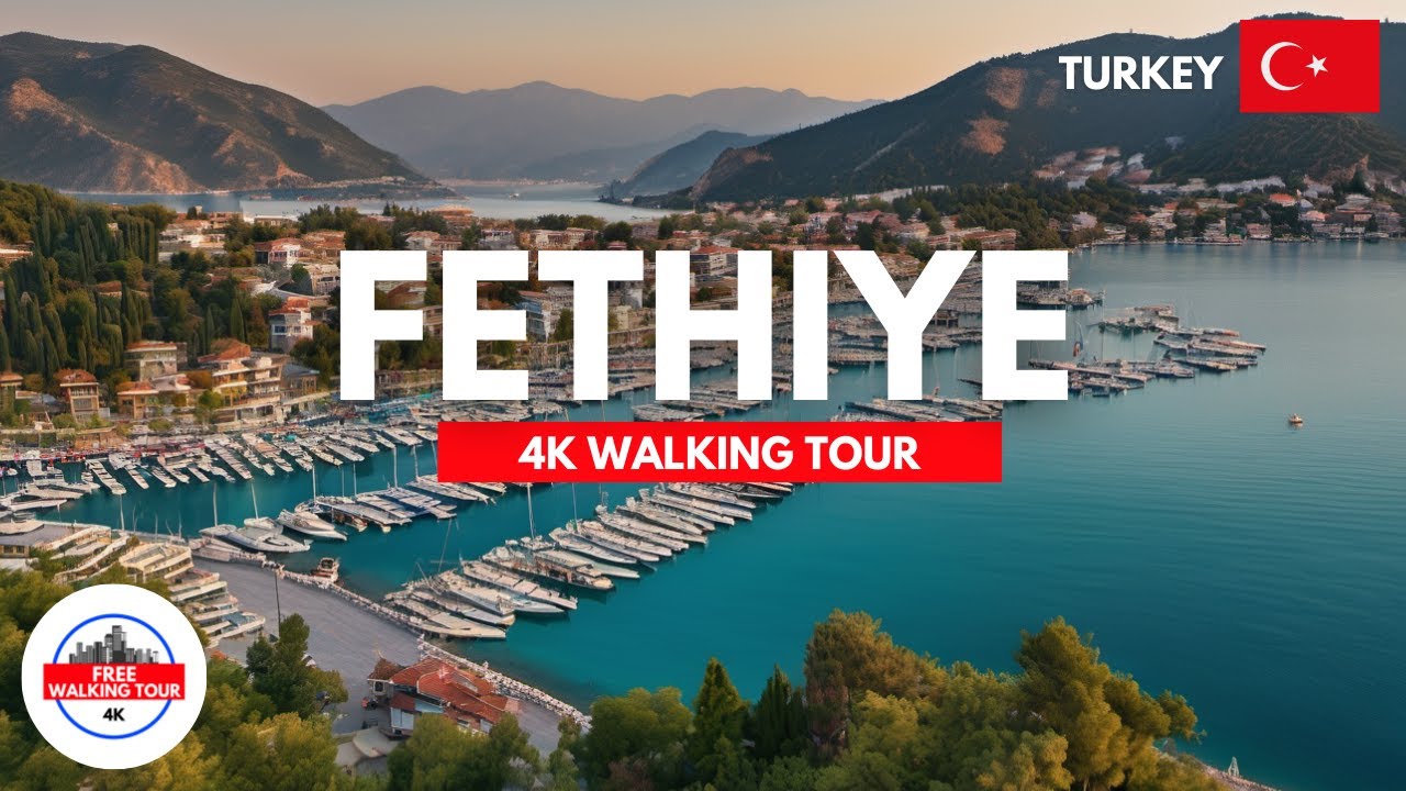 Fethiye Turkey Walking Tour 4K/60FPS | Morning Walk Spring 2024