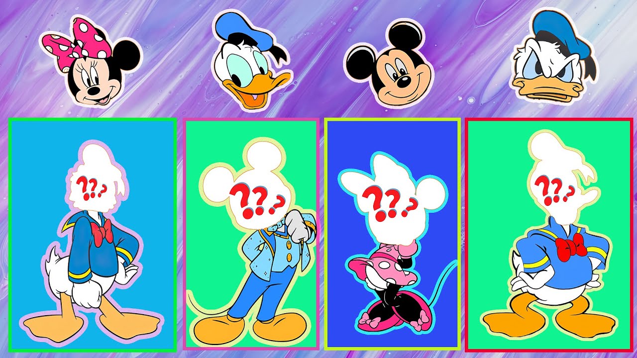 Find the head of Daisy Duck, Minnie Mouse, Daisy Duck, Mickey Mouse | Mickey Mouse Cartoon