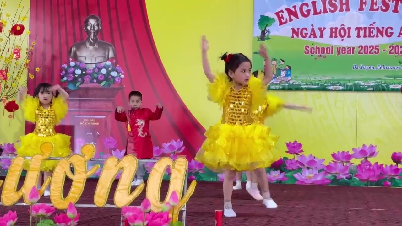 Nhảy hiện đại “Cheri Lady” lớp MG 4 tuổi - Ngày hội Tiếng Anh trường MN Lương Châu 