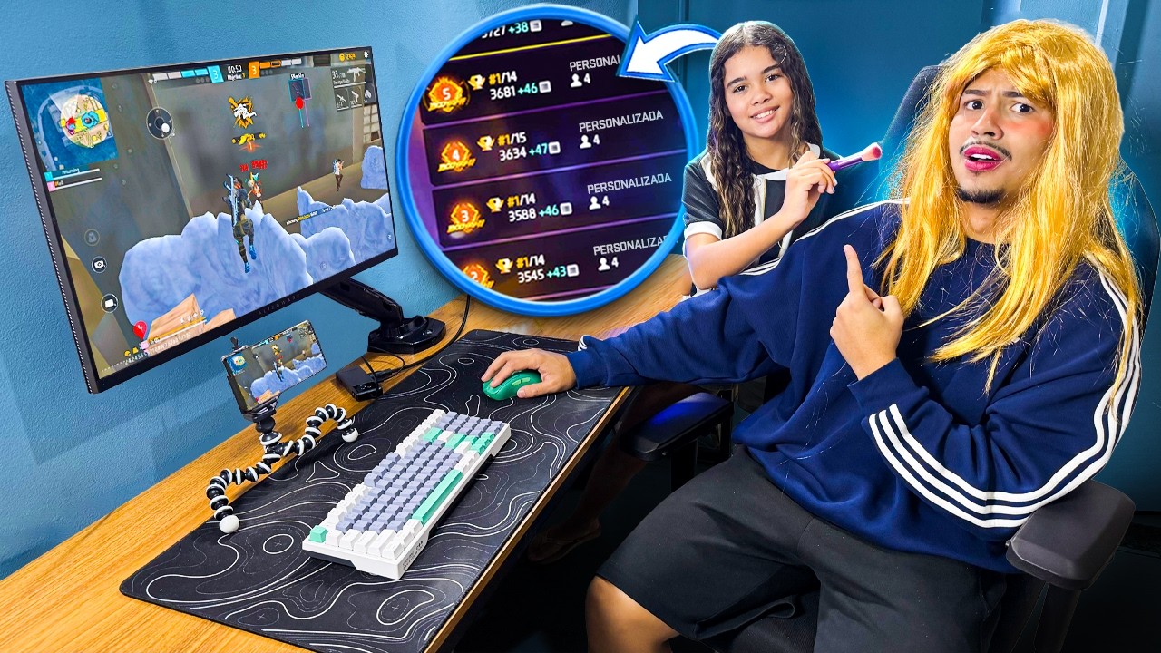 JOGUEI APOSTADO FINGINDO SER MULHER COM MINHA IRM&Atilde; NO MOBILADOR! (PEDIRAM TELA!)