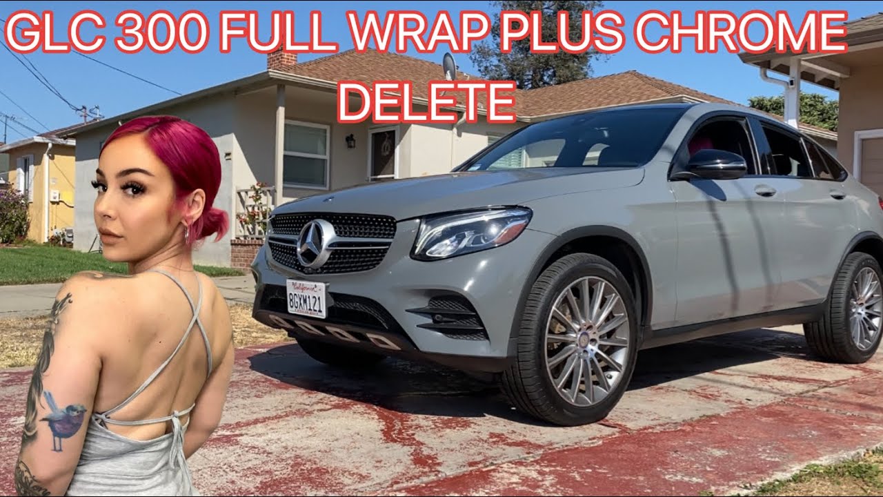 Mercedes Benz GLC 300 wrapped in Gloss Grey plus chrome delete.